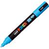 UNI MITSUBISHI Marcatore a base d'acqua Uni Posca PC5M - punta tonda media da 1,8mm a 2,5mm - azzurro - Uni Mitsubishi (unità vendita 1 pz.)