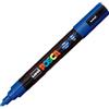 UNI MITSUBISHI Marcatore a base d'acqua Uni Posca PC5M - punta tonda media da 1,8mm a 2,5mm - blu - Uni Mitsubishi (unità vendita 1 pz.)