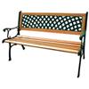 Garden Friend Panca da giardino Rombo - 74 x 52 x 125 cm - ghisa-legno - nero - Garden Friend (unità vendita 1 pz.)