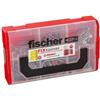 fischer FixTainer DuoPower Scatola Tasselli Elettricista Scatola 300 Pezzi DuoPower Tasselli con Viti Coordinate (200 PZ6x30, 20 PZ8x40) Tasselli Universali Pratico Set Tasselli