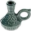 Danilovo portacandela a forma di brocca in ceramica per candele sottili, supporto per candele ortodosse, diametro fino a 1,1 cm (verde)