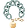 ICE-WATCH - Jewellery - Chain Bracelet - Lagoon Green - Bracciale in Maglia Verde XL da Donna con Medaglia d'Oro (020357)