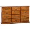 Biscottini Cassettiera legno massello 172x100x42 cm | Comò cassettiera vintage 12 cassetti | Cassettiera vintage