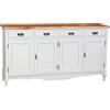 Biscottini Credenza cucina in tiglio 170x90x45 cm Made in Italy | Credenza Shabby Chic | Credenze cucina