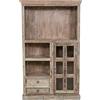Biscottini Buffet Mobile Soggiorno 200x40x122 cm | Credenza Soggiorno in Legno di Recupero | Credenza Cucina Alta con Ante e Ripiani
