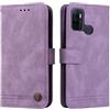 SEAHAI Cover per Oppo A53s / Oppo A53, Ultra Sottile Custodia Premium Pelle Portafoglio Kickstand Slot per Schede [RFID Blocking] TPU Antiurto Flip Cover Libro - Porpora
