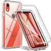Hensinple Cover iPhone XR, Custodia iPhone XR Antiurto 360 Gradi con Protettiva Schermo Integrale Rugged Doppia TPU Bumper ResistenteCase per iPhone XR 6,1 Pollici -Trasparente