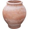 Biscottini Orcio in terracotta toscana 103x92x92 cm | Orcio terracotta da esterno | Vaso terracotta Made in Italy | Giara terracotta