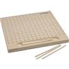 MILWARDS 2519015 - Tavola di blocco con 12 perni, in legno, 30 x 30 x 12 cm