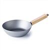 Ken Hom KH320001 Mini Wok Antiaderente Acciaio al Carbonio, 20cm, Classic,  Padella Non a Induzione, Con Manico in Legno, Base Piatta, Non Lavabile in