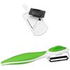 Fackelmann Set Affettaverdure Fackelmann : Affetta verdura MonoLama Regolabile Con Paradito, Lama In Acciaio Inossidabile, Bianco Nero, ‎32x12.45x3.73 Cm; Pelatutto Universale 2in1, Multicolore, 22.8x7.9x3 cm