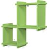 MODULARREDO | NUOVO CUBE, Mensola da Muro, Cubi da Parete, Mensola Cubo, Cubi Arredo, 59x59x20 cm, Verde Mela, Kit Tasselli Incluso - Made in Italy