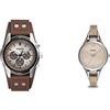 Fossil Orologio Coachman da uomo, movimento cronografo al quarzo, cassa in acciaio inossidabile da 45 mm, CH2565 & Orologio da donna, Georgia, movimento al quarzo, cassa in acciaio 32 mm, ES2830