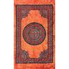 Seamar Copritutto Medio Horizon Batik 100% Cotone Copri Poltrona 140x230 cm Telo Mare con Frange (Arancione)