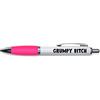 Tongue in Peach Divertente novità Push Pen Regalo | Penne a sfera Lavoro collega che lascia il lavoro Presente | Grumpy Bi | Divertente scherzo stazionario | PP66