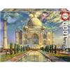 Educa - Taj Mahal | Puzzle da 1000 pezzi per adulti. Misura: 68 x 48 cm. Include la colla del fix puzzle. Da 14 anni (19613)