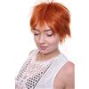 Prettyland C1419 - Parrucca Corta Capelli Pixie Selvaggio Tutti Giorni Donna Uomo - Rosso Arancio