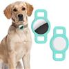 LAPONO 1 Pezzi Airtags Cane Collare Compatibile con Apple Airtag Animale Domestic Custodia Air tag Custodia Protettiva in Silicone per Animali GPS Tracker per Cani Gatti Anti-Lost (Mint Green)