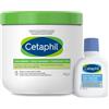 Cetaphil Crema Idratante Viso e Corpo, Senza Profumo, Formato 450g + Emulsione Detergente, Formato Viaggio 29 ml