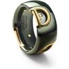 Damiani Anello D.ICON in ceramica verde, oro giallo e diamante