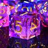 SIQUK 7 Pezzi Dadi Poliedrici Dadi da Gioco Polyhedral Dadi 7-Die DND Dice Set D4 D6 D8 D10 D12 D20 D% per DND RPG MTG Dungeon and Dragons, Pesca & Blu
