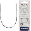 KnitPro, Aghi da Maglia circolari fissi, Ottone galvanizzato incavato, Argento, 25 cm x 2,75 mm