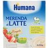 Humana Merenda Al Latte Fragola - Pacco Da 4 X 100 Gram - Totale: 400 Gram