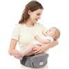 Bebamour Marsupio leggero 3 in 1 per neonati e bambini (con estensione della vita, serie pieghevole, grigio)