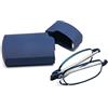 MMOWW Occhiali da lettura Pieghevoli Anti-blu da Uomo e da Donna con Aste Telescopiche con Custodia Portatile (Blu, +1.5)