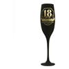 DOJA Barcelona, Bicchieri Flute Plastica Champagne 160ml, 12 Pezzi, Flute in Plastica Neri, 195x68x2 mm, Flute Plastica Policarbonato  Lavabili