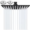 BalladHome Soffione Doccia Anticalcare 10 Pollici Soffione Quadrata Doccia a Pioggia in Acciaio Inox 304 Alta Pressione Docce Fisse Facile da Pulire e Installare (25cm, Nero)-F