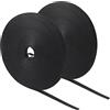 Yoosso 50m x 10 mm Fascette Fermacavi, Fascette Riutilizzabili Nastro a Strappo Adesivo per Cable Management Organizza Cavi (25 m per rotolo, Nero