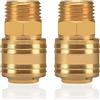 Oumuik Accoppiamento a innesto rapido aria compressa con raccordo filettato maschio G 1/2" BSP, AG 1/2 connettore connettore femmina valvola