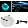 CGEAMDY Luce Ambientale per Auto Lampada Decorativa Lampada, Illuminazione Ambiente Kit Decorazioni Auto Accessori Interni, 5v Accessori Auto con LEDs Impermeabile, Filo Elettroluminescente(Blu)