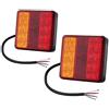 AUTOUTLET 2pezzi Luce Fanale Posteriore 22LED Conforme E8 Luce Freno Targa 12V Impermeabile Installazione a Vite