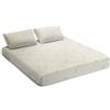 Tata Home Coprimaterasso 1 Piazza e Mezza Rinfrescante Antiacaro Salva Materasso Letto Francese 130x200 Altezza Fino a 25 cm con Angoli Elasticizzati MOD. Thermo Solution