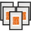 WOLTU Cornice per Foto 20x30 cm Set di 5 da Parete e Tavolo, Montaggio Verticale o Orizzontale, Cornice per Poster con Cornice in Legno e Pannello in Plastica, Nero