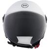 BHR Casco Demi-Jet 832 MINIMAL, Casco Scooter Omologato ECE 22.06 Leggero e Compatto, Ideale per Città e Sottosella, Silver, M