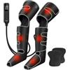 FIT KING Massaggiatore per gambe con calore, Pressoterapia Linfodrenaggio per Casa Massaggiatori per gambe per dolore e circolazione Stivali a compressione per edemi, relax e recupero veloce