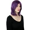 Prettyland C521 - Parrucca Viola Scuro Media Lunghezza Spalle Capelli Lisci Non Scalati Riga Taglio Bob Volume