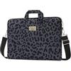 MOSISO Laptop Borsa a Tracolla 15-15,6 Notebook Compatibile con MacBook Air 15 M3 A3114 M2 A2941 2023/Pro 16 2024-2019 M2 A2780 M1 A2485 A2141/Pro 15,Leopardo Grano Custodia per Valigetta con Cintura