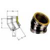 UTILFER Curva Doppia Parete 45° Coibentata Inox 316/304 Canna Fumaria 200-250 mm