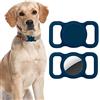 LAPONO 1 Pezzi Airtags Cane Collare Compatibile con Apple Airtag Animale Domestic Custodia Air tag Custodia Protettiva in Silicone per Animali GPS Tracker per Cani Gatti Anti-Lost (blu)