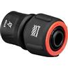 Fiskars Raccordo per Tubi, Misura Universale, Ø 19 mm (3/4), FiberComp, 40 g, Nero/Rosso, STOP, 1054790