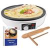 StarBlue Macchinetta per Crepe Elettrica da 30.5cm Della StarBlue con Spatola di Legno - AC 220-240V 50/60Hz 1000W, Spina del Regno Unito, Adattatore Europa Incluso