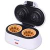 StarBlue - Macchina Per Waffle A Doppia Ciotola, Colore Bianco, Ideali Per Servire Gelato E Frutta, Idea Regalo, 220-240v 50/60hz 1200w, spina UK con adattatore UE