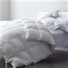 DWR Piuma d'oca e Piumino,Piumino Estivo Letto Singolo - Piumone Leggero 155x220 cm,100% cotone biologico,piumino e piume, Certificato Oeko-Tex e RDS, bianco