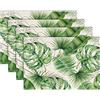 Tarklanda Set di 4 tovagliette tropicali con foglie estive tovagliette foglie di palma tovagliette lavabili per le vacanze cucina feste 30 x 45 cm
