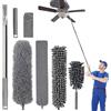 WOBENKE 7 Pezzi Spolverino per Polvere Spolverino Allungabile Ragnatele Pulizia con Asta Telescopica da 76 a 254 cm Spolverini in per la Pulizia di Ragnatele, Ventilatore a Soffitto Alto, Luci, Tapparelle