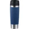Emsa Travel Mug Classic N20221 - Tazza termica da 0,5 litri, in acciaio inox, 6 ore e freddo per 12 ore, 100% ermetica, a tenuta stagna, lavabile in lavastoviglie, apertura a 360°, blu scuro